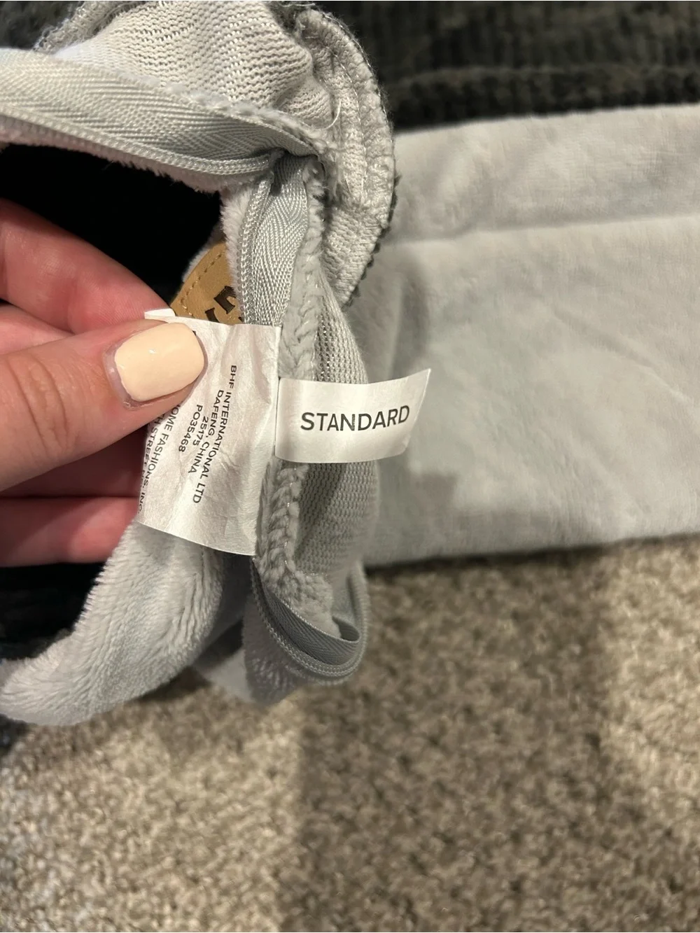 UGG Light Gray Faux Fur Throw cover